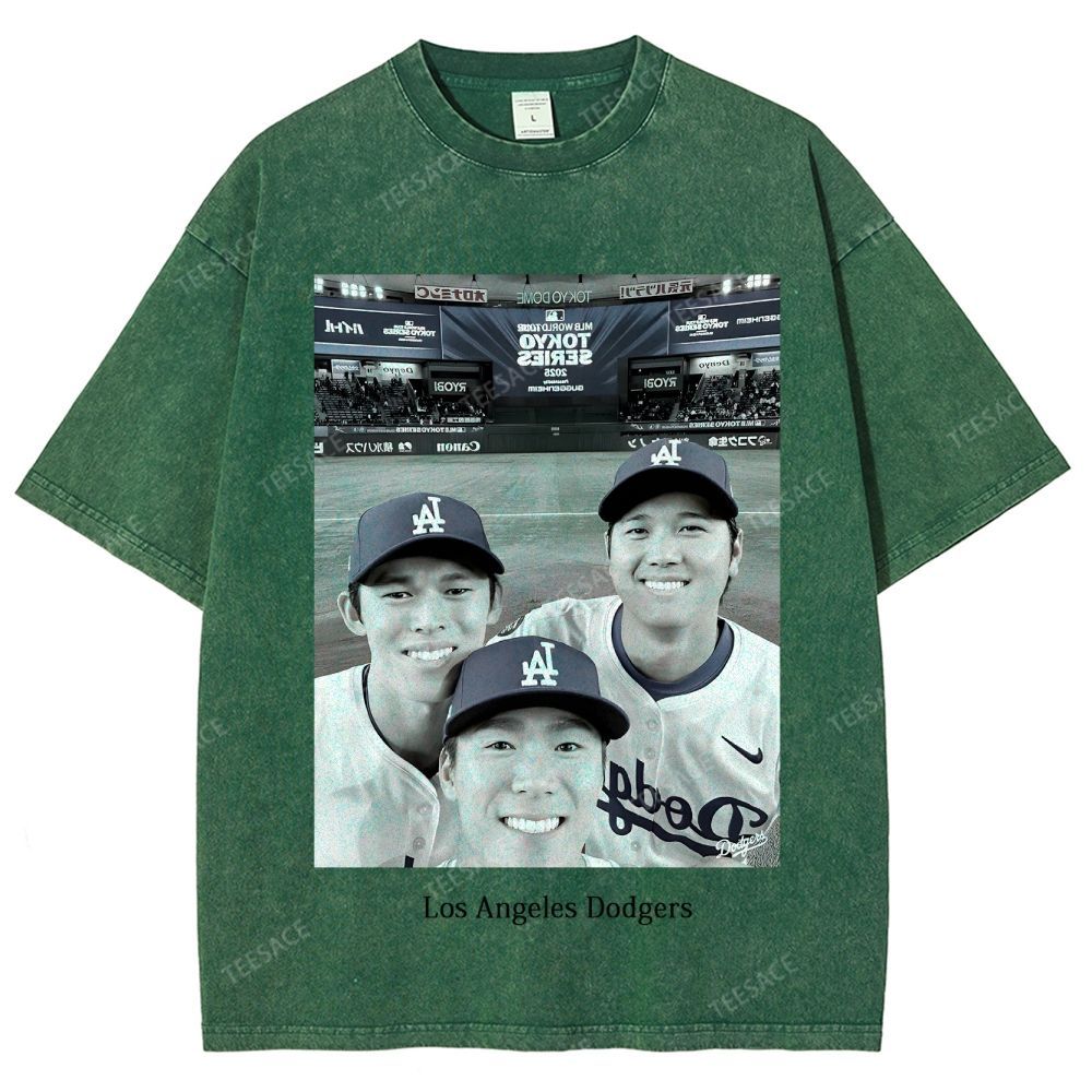 2025 dodgers new V2 tee Unisex Oversized Washed T-Shirt 