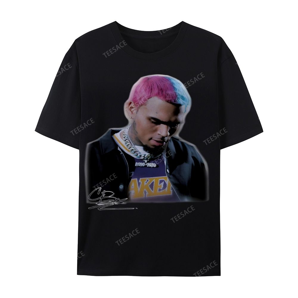 Casual Short Sleeve T-Shirt CHRIS BROWN 2.0 Tee