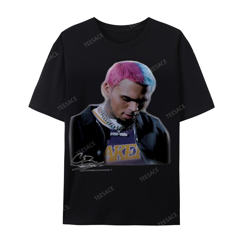 Casual Short Sleeve T-Shirt CHRIS BROWN 2.0 Tee