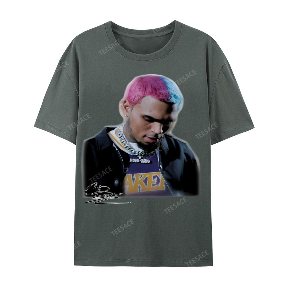Casual Short Sleeve T-Shirt CHRIS BROWN 2.0 Tee