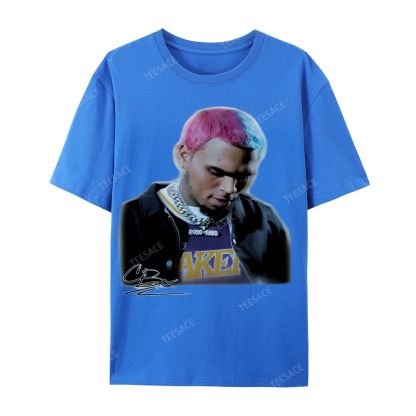 Casual Short Sleeve T-Shirt CHRIS BROWN 2.0 Tee