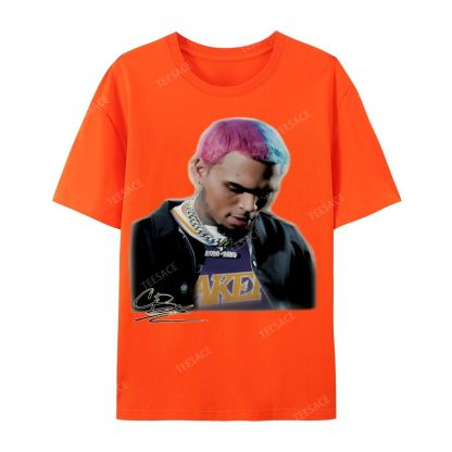 Casual Short Sleeve T-Shirt CHRIS BROWN 2.0 Tee