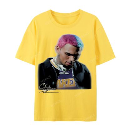 Casual Short Sleeve T-Shirt CHRIS BROWN 2.0 Tee