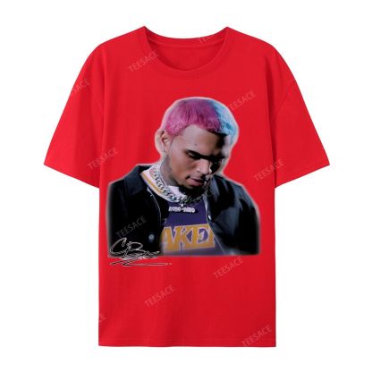 Casual Short Sleeve T-Shirt CHRIS BROWN 2.0 Tee