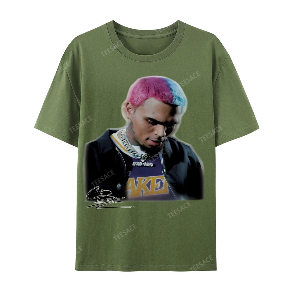 Casual Short Sleeve T-Shirt CHRIS BROWN 2.0 Tee