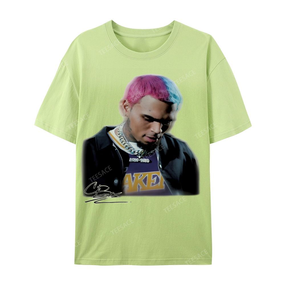 Casual Short Sleeve T-Shirt CHRIS BROWN 2.0 Tee