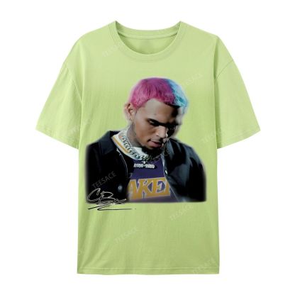 Casual Short Sleeve T-Shirt CHRIS BROWN 2.0 Tee