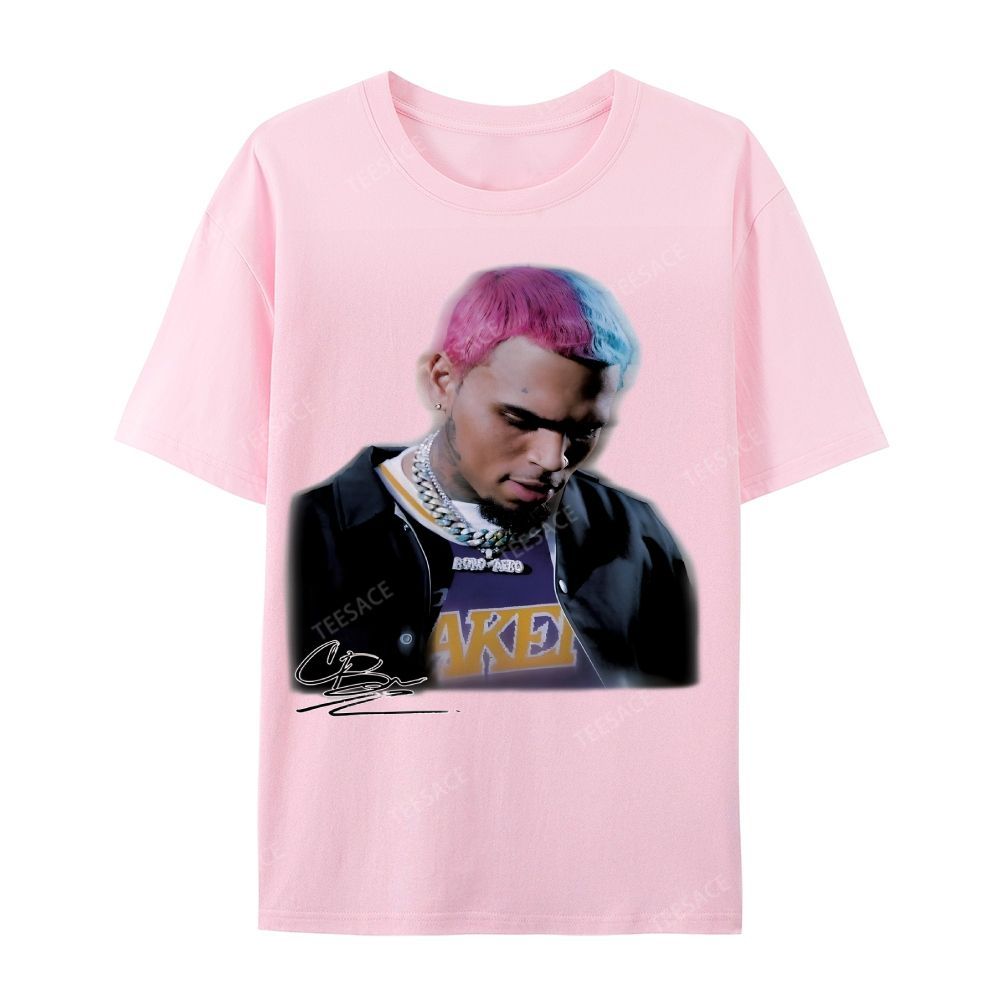 Casual Short Sleeve T-Shirt CHRIS BROWN 2.0 Tee