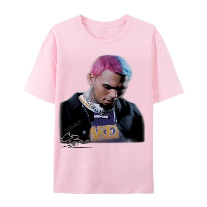 Casual Short Sleeve T-Shirt CHRIS BROWN 2.0 Tee