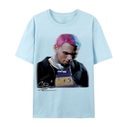 Casual Short Sleeve T-Shirt CHRIS BROWN 2.0 Tee