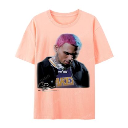 Casual Short Sleeve T-Shirt CHRIS BROWN 2.0 Tee