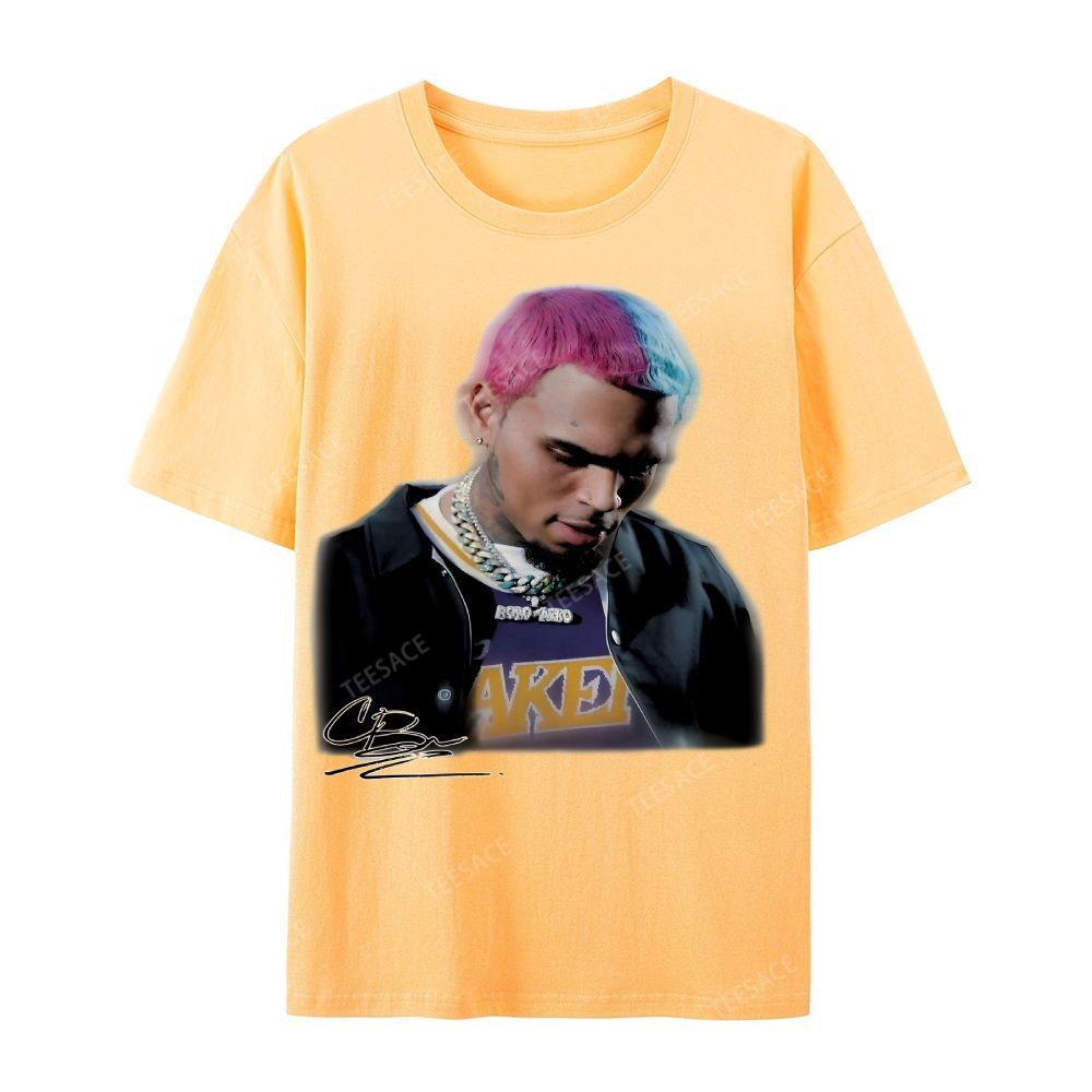 Casual Short Sleeve T-Shirt CHRIS BROWN 2.0 Tee