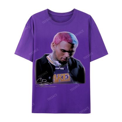 Casual Short Sleeve T-Shirt CHRIS BROWN 2.0 Tee