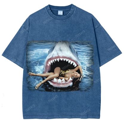 RIHANNA YV Tee Vintage Style  Washed T-shirt