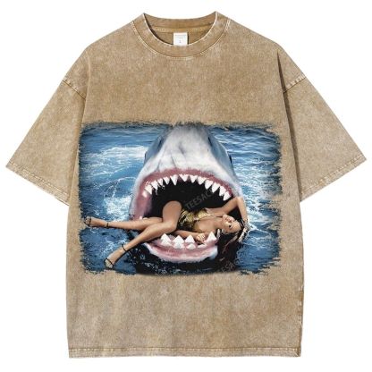 RIHANNA YV Tee Vintage Style  Washed T-shirt