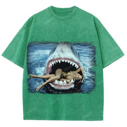RIHANNA YV Tee Vintage Style  Washed T-shirt