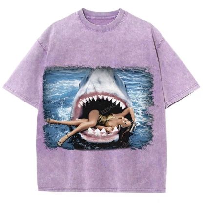 RIHANNA YV Tee Vintage Style  Washed T-shirt