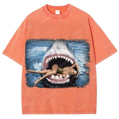 RIHANNA YV Tee Vintage Style  Washed T-shirt