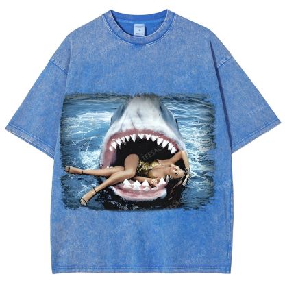 RIHANNA YV Tee Vintage Style  Washed T-shirt