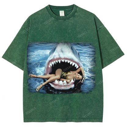 RIHANNA YV Tee Vintage Style  Washed T-shirt