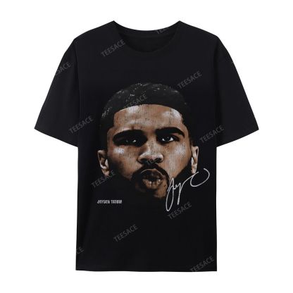 "Tatum" Big Face T-Shirt Casual Short Sleeve Cotton Tee