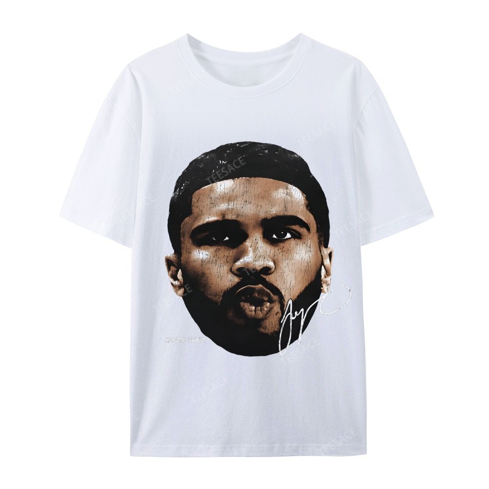 "Tatum" Big Face T-Shirt Casual Short Sleeve Cotton Tee