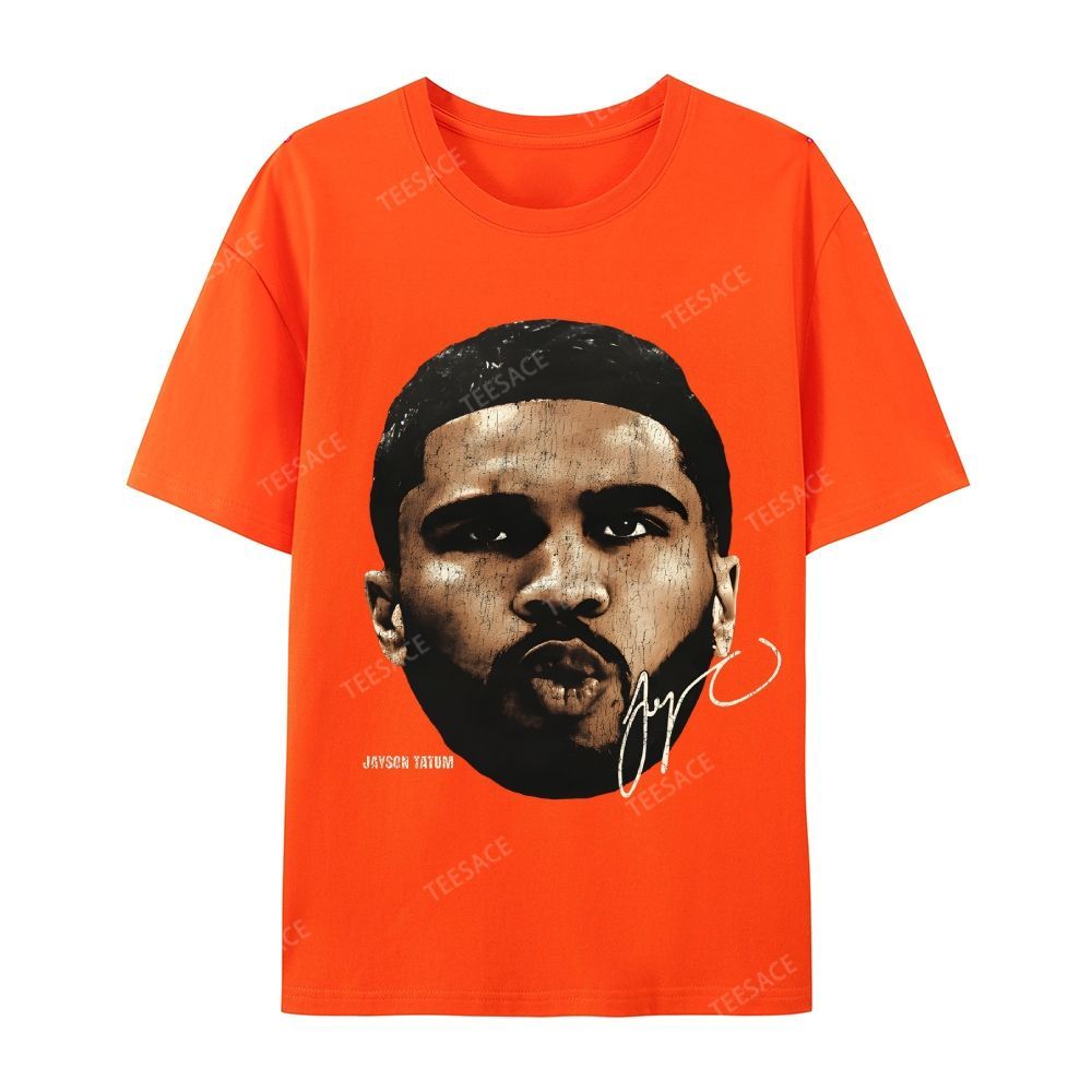 "Tatum" Big Face T-Shirt Casual Short Sleeve Cotton Tee