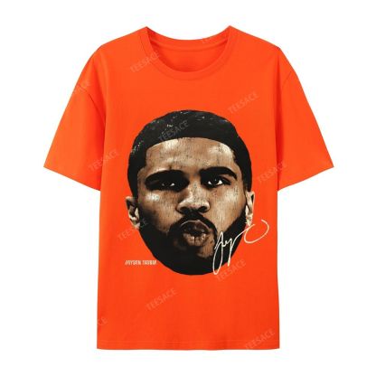 "Tatum" Big Face T-Shirt Casual Short Sleeve Cotton Tee