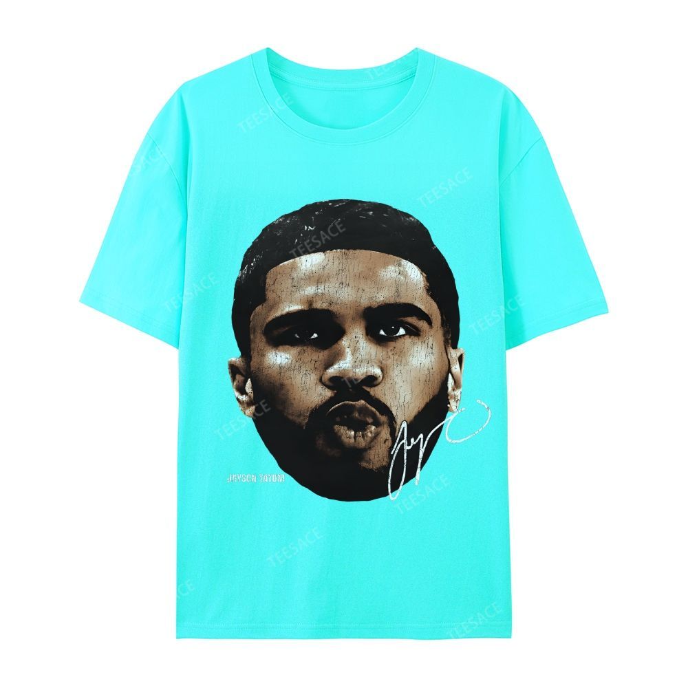 "Tatum" Big Face T-Shirt Casual Short Sleeve Cotton Tee