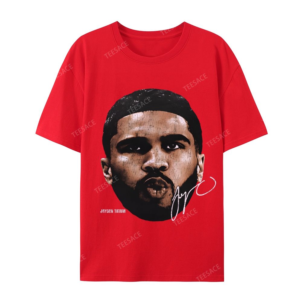 "Tatum" Big Face T-Shirt Casual Short Sleeve Cotton Tee