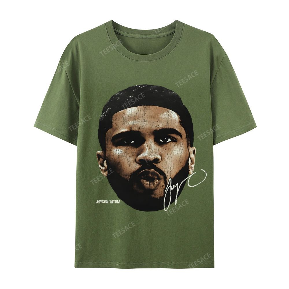 "Tatum" Big Face T-Shirt Casual Short Sleeve Cotton Tee