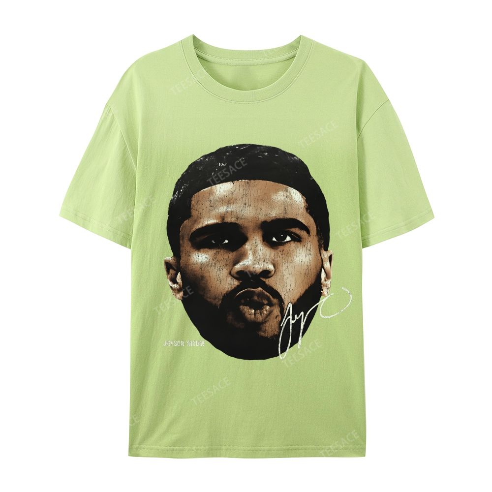 "Tatum" Big Face T-Shirt Casual Short Sleeve Cotton Tee