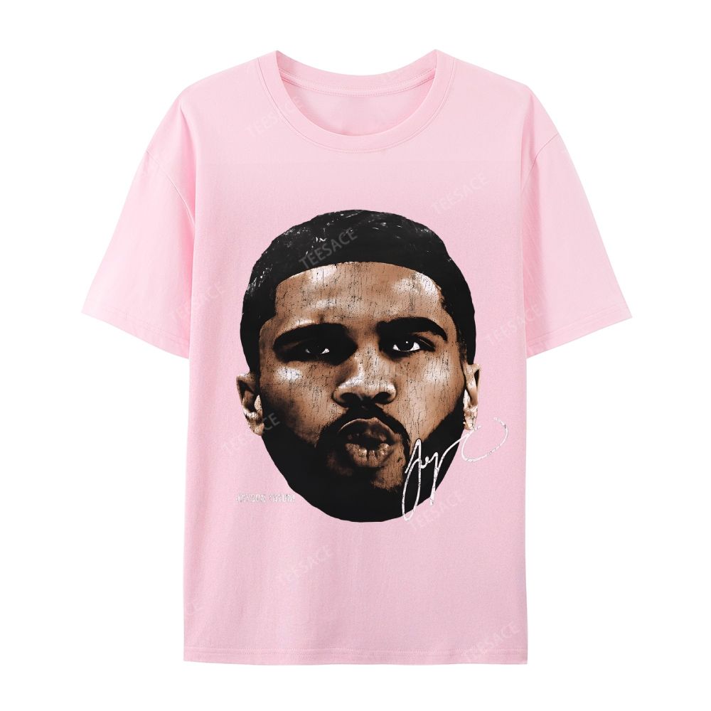 "Tatum" Big Face T-Shirt Casual Short Sleeve Cotton Tee