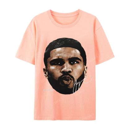 "Tatum" Big Face T-Shirt Casual Short Sleeve Cotton Tee