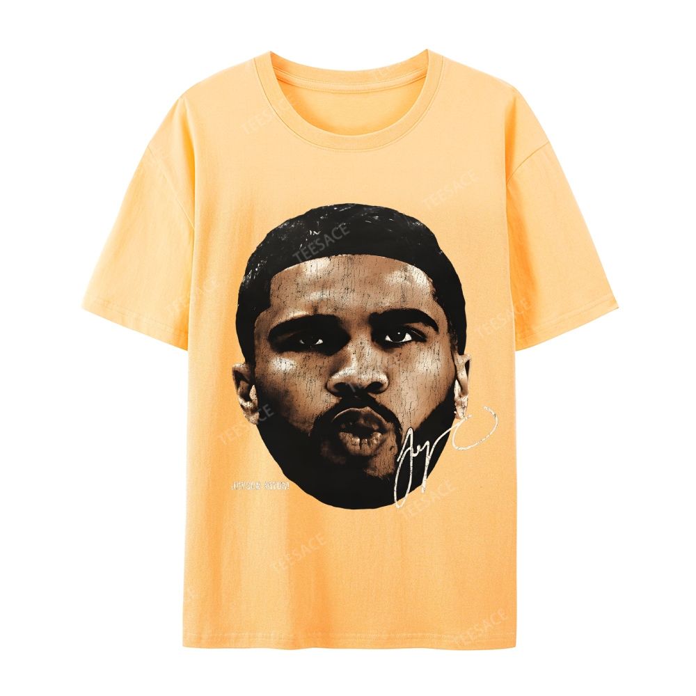 "Tatum" Big Face T-Shirt Casual Short Sleeve Cotton Tee