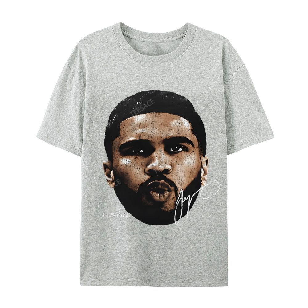 "Tatum" Big Face T-Shirt Casual Short Sleeve Cotton Tee