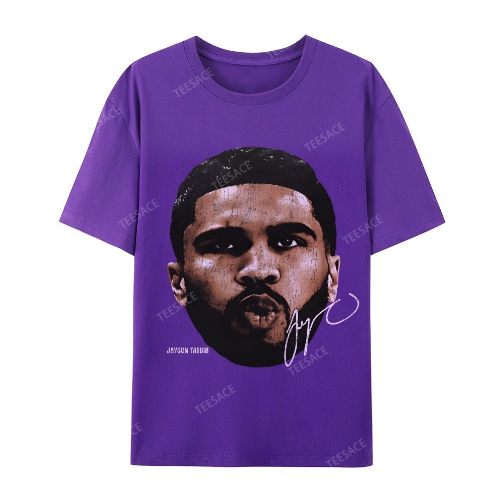 "Tatum" Big Face T-Shirt Casual Short Sleeve Cotton Tee