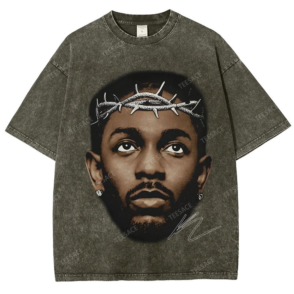 Unisex-Adult Ultra Cotton Washed T-Shirt Graphic  KENDRICK LAMAR GRAPHIC TEE