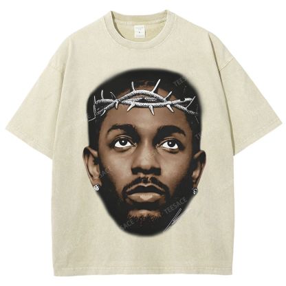 Unisex-Adult Ultra Cotton Washed T-Shirt Graphic  KENDRICK LAMAR GRAPHIC TEE