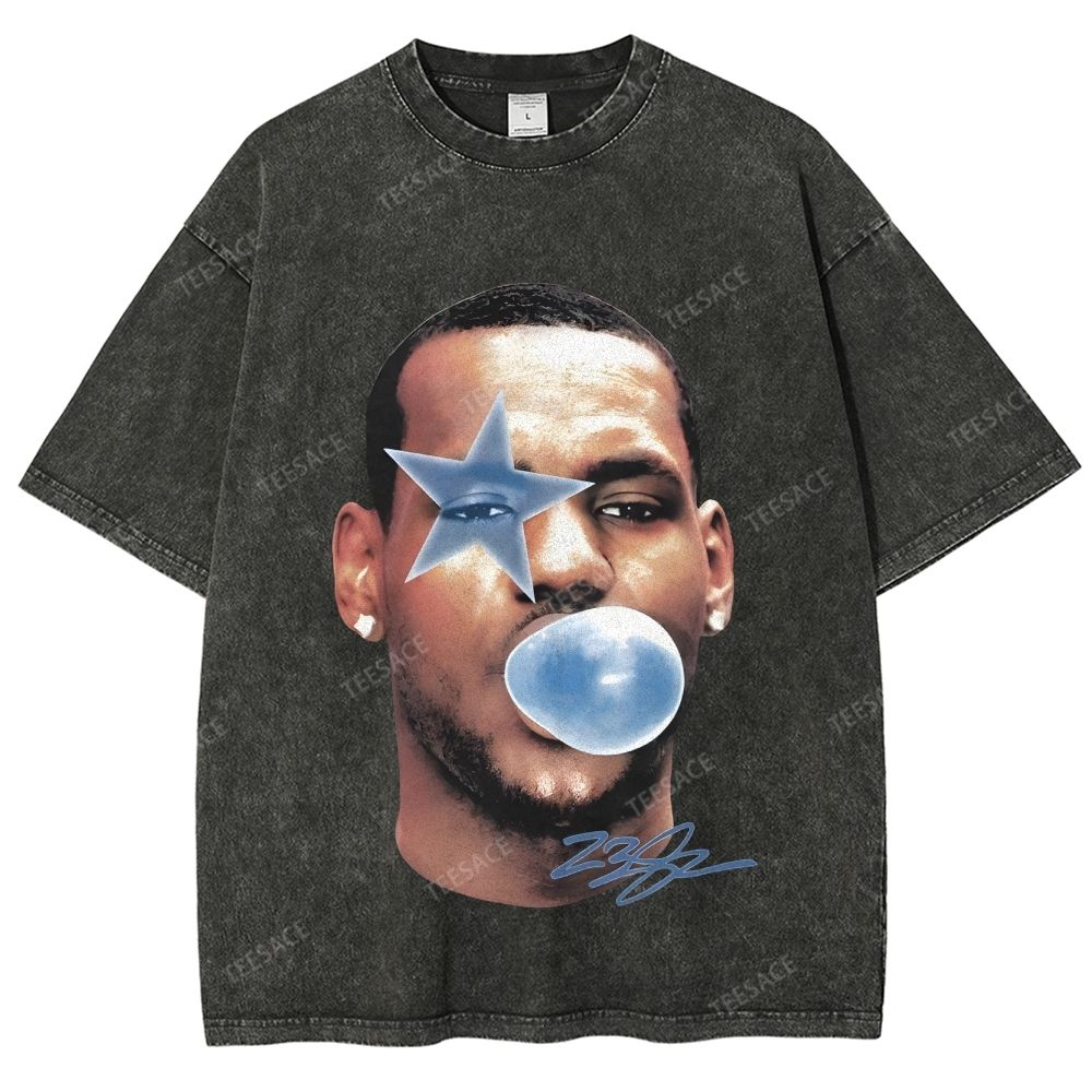 Unisex-Adult Oversized Washed T-shirt ALLSTAR BRON V2 Vintage Style Tee