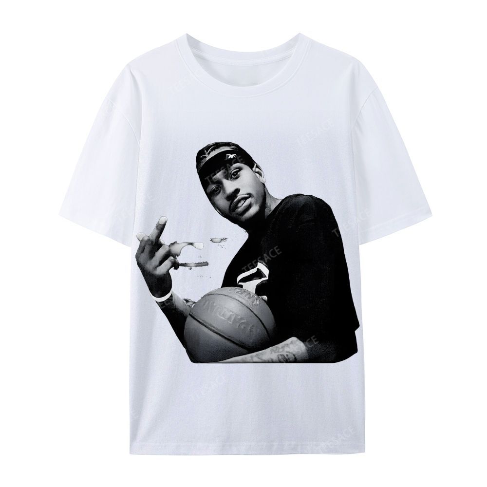 ALLEN IVERSON Tee  Cotton Short Sleeve T-Shirt