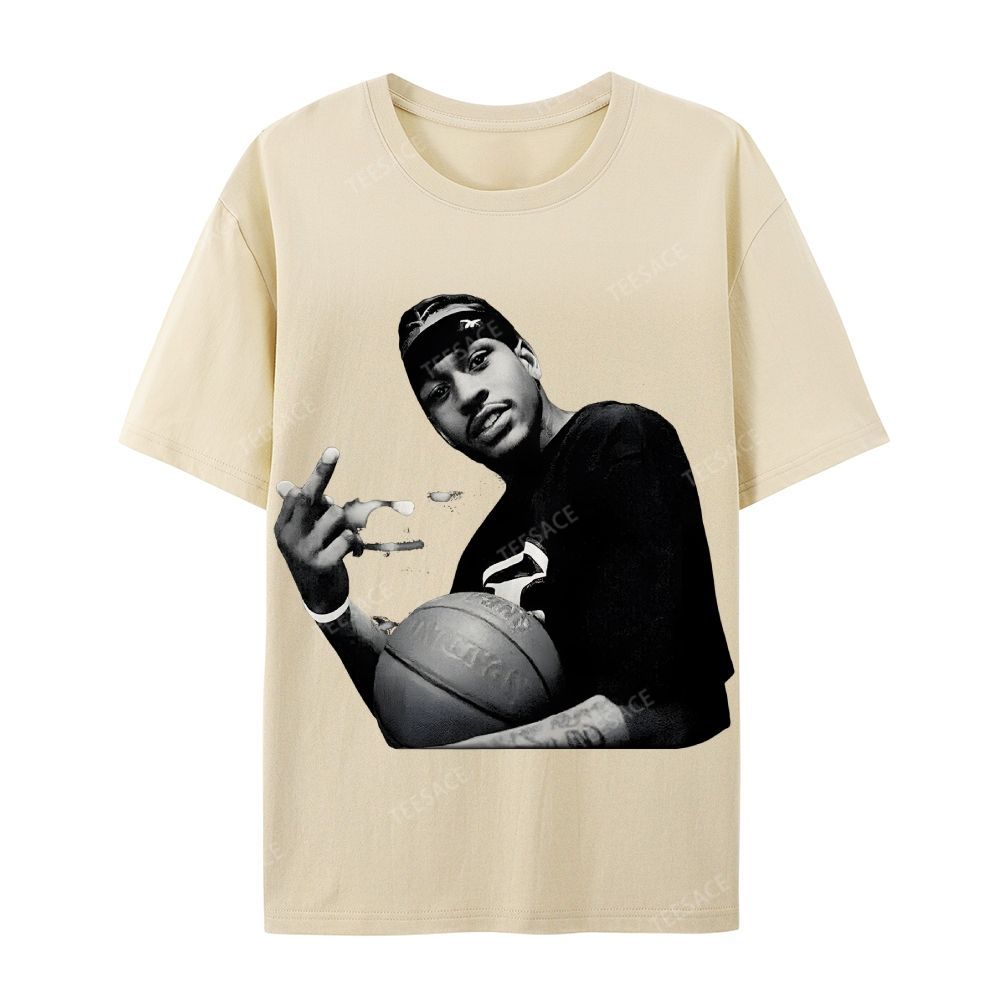 ALLEN IVERSON Tee  Cotton Short Sleeve T-Shirt