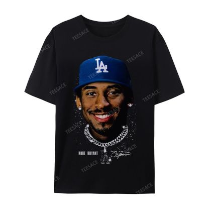 "Kobe in LA" Big Face Bling Cotton T-Shirt