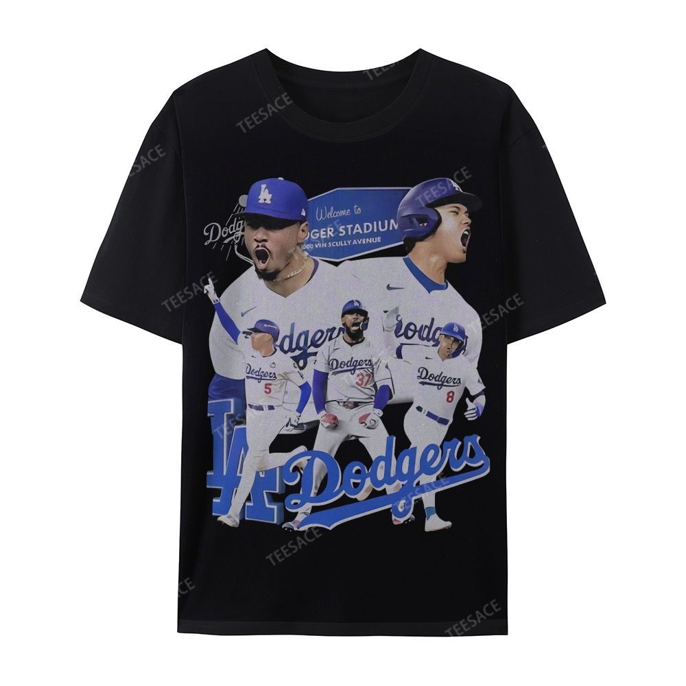 DODGERS Casual Short Sleeve Cotton T-Shirt DODGERS 2025 Tee