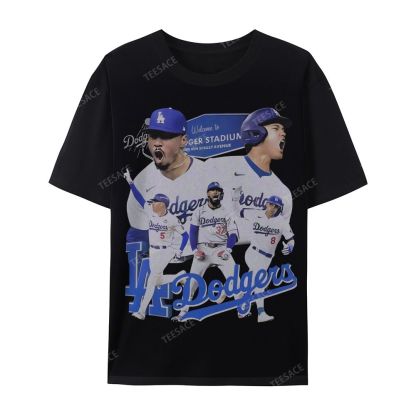 DODGERS Casual Short Sleeve Cotton T-Shirt DODGERS 2025 Tee
