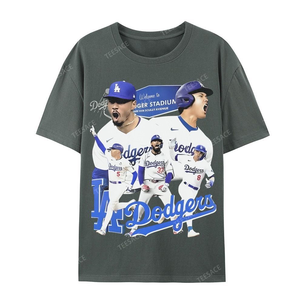 DODGERS Casual Short Sleeve Cotton T-Shirt DODGERS 2025 Tee