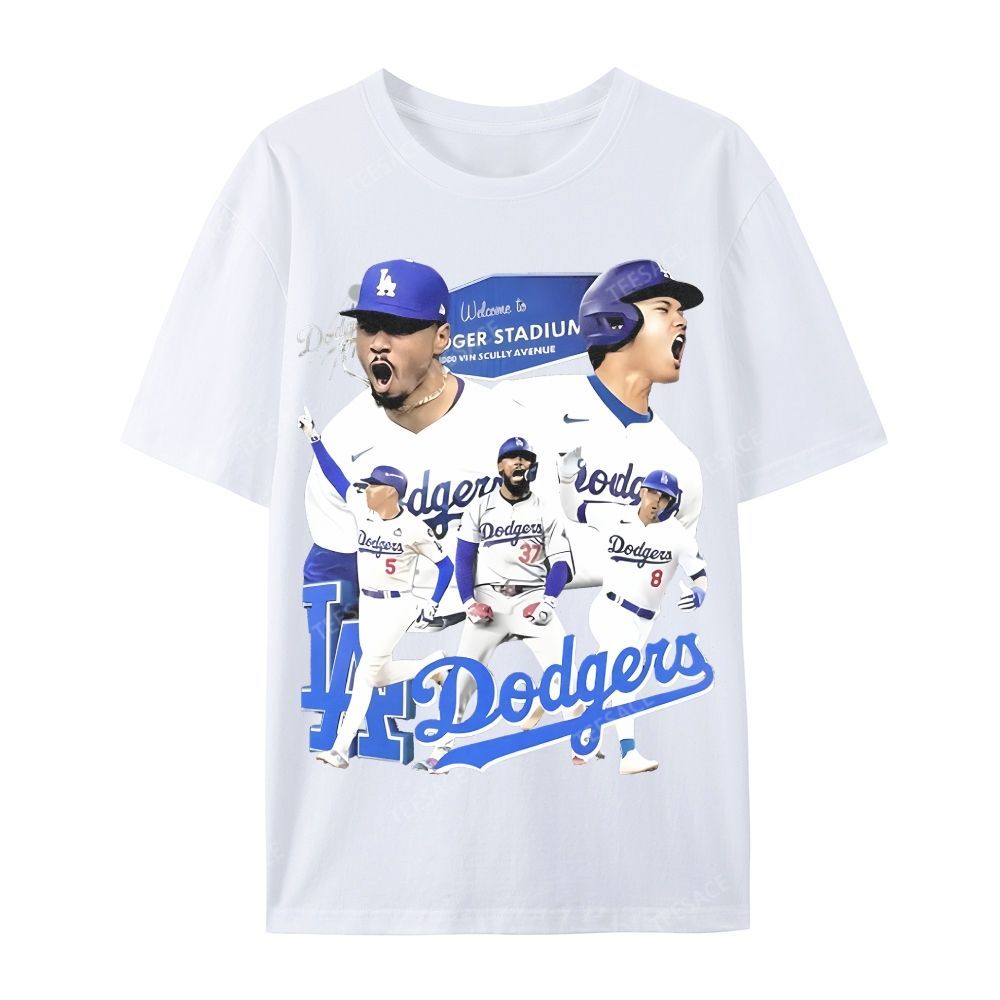 DODGERS Casual Short Sleeve Cotton T-Shirt DODGERS 2025 Tee