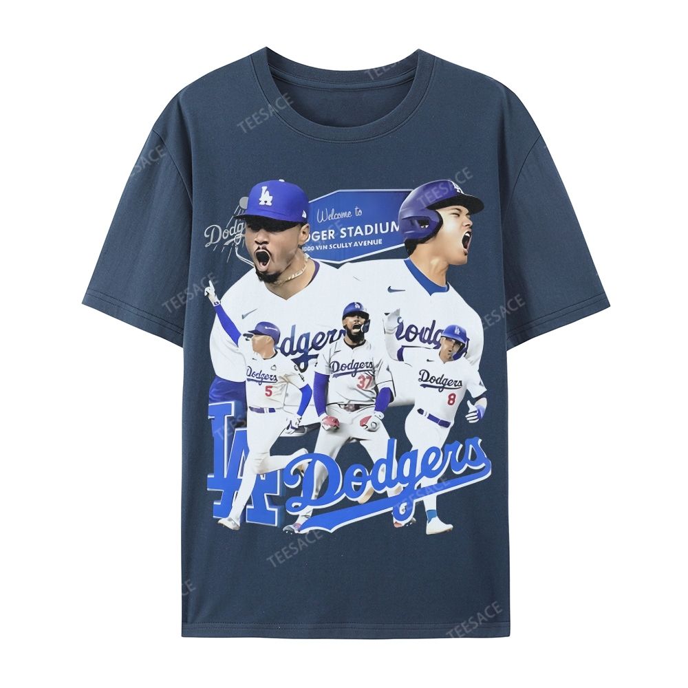 DODGERS Casual Short Sleeve Cotton T-Shirt DODGERS 2025 Tee