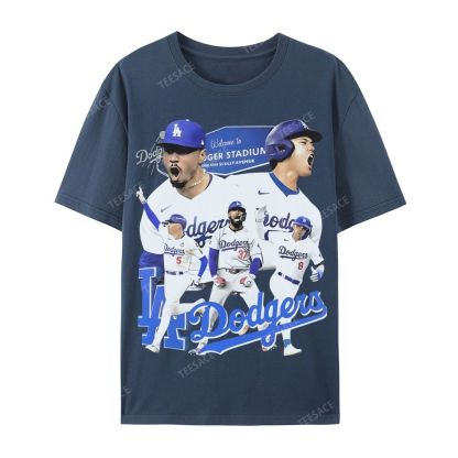 DODGERS Casual Short Sleeve Cotton T-Shirt DODGERS 2025 Tee