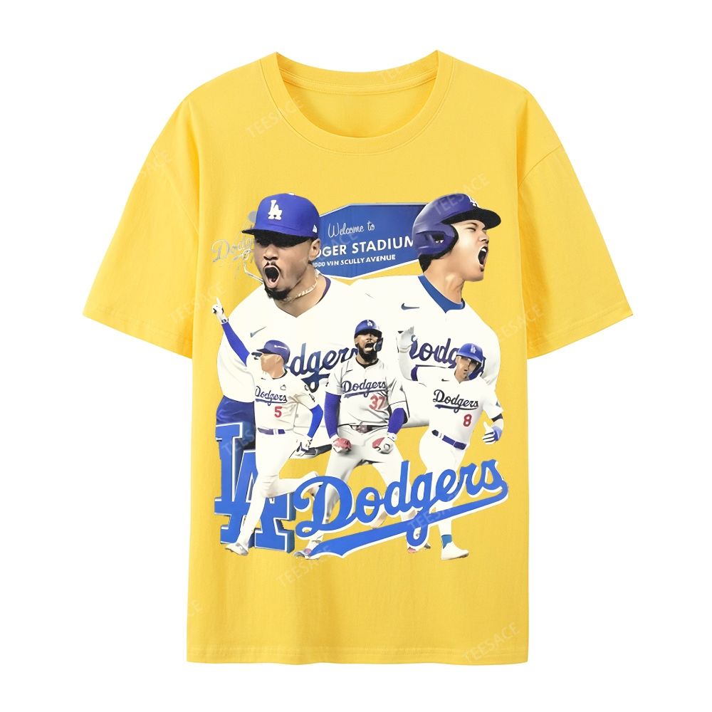 DODGERS Casual Short Sleeve Cotton T-Shirt DODGERS 2025 Tee